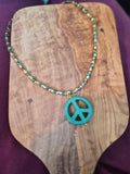 Peace sign necklace