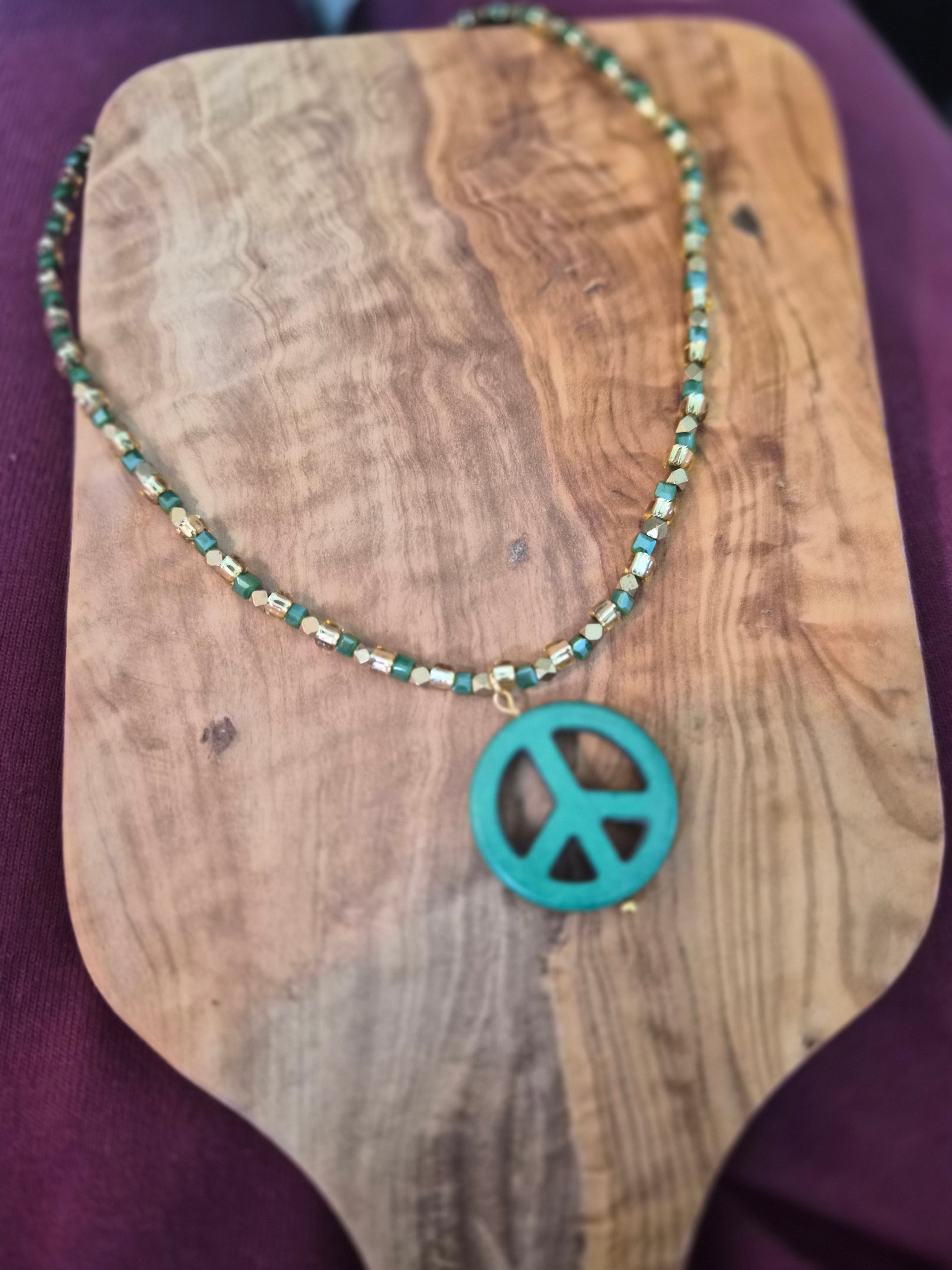 Peace sign necklace
