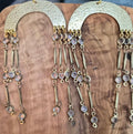 Gold beaded earrings