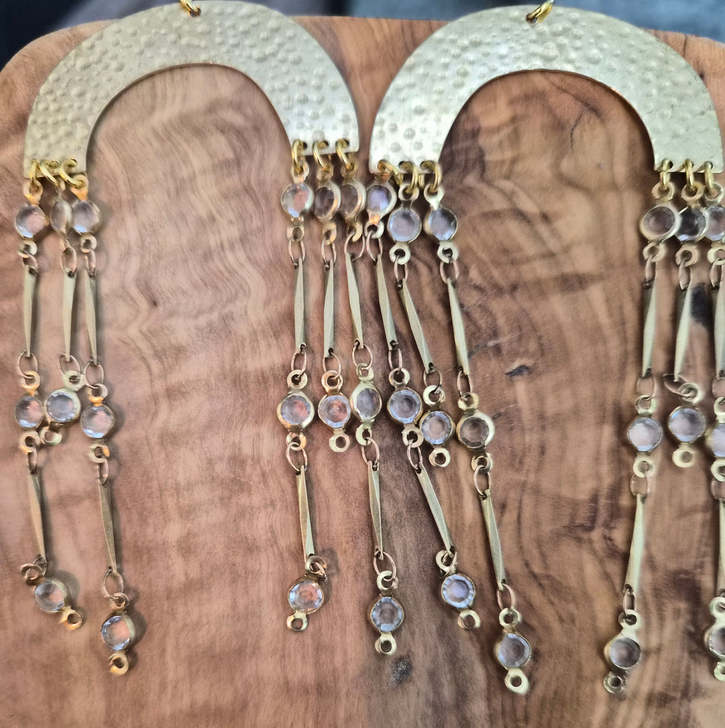 Gold beaded earrings